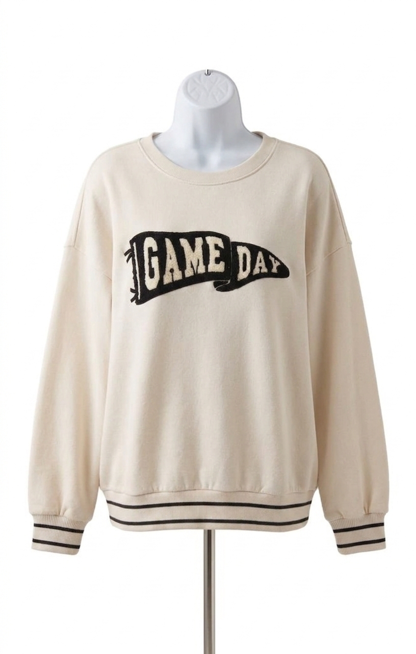 NEW Z SUPPLY oversized game day pullover in vanilla ice
